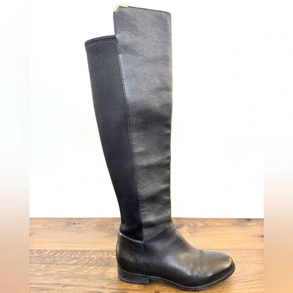 Cole Haan Womens Grand‎ OS Dutchess Leather Over-The-Knee Boots 6.5 Black